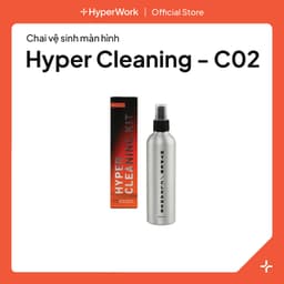 Bộ Vệ Sinh Màn Hình HyperWork Hyper Cleaning C02 - 250m Lau Laptop Máy Tính Điện Thoại Tivi Kính Không Cồn 1
