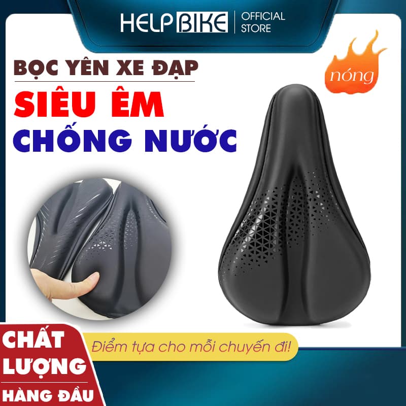 Bọc yên xe đạp thể thao siêu êm chống nước, Vỏ bọc yên cao cấp thoải mái đạp xe - BY05