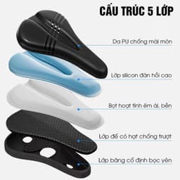 Bọc yên xe đạp thể thao siêu êm chống nước, Vỏ bọc yên cao cấp thoải mái đạp xe - BY05 6