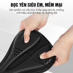 Bọc yên xe đạp thể thao siêu êm chống nước, Vỏ bọc yên cao cấp thoải mái đạp xe - BY05 5