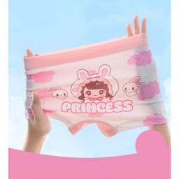 (SIÊU MÁT) Combo 4 quần chíp đùi cho bé gái họa tiết Princess Hồng Lưới dễ thương, quần lót tam giác mềm mịn thoáng khí 5