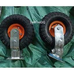 [KKTHN] Bánh Hơi 350-4 Đường Kính 25Cm Xoay 360 Và Cố Định Cho Xe Đẩy, Xe Kéo Hàng Giảm Xóc Siêu Êm Chống Ồn 2