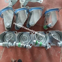 [KKTHN] Càng Bánh Xe Đẩy Kèm Trục Cho Bánh Xe Phi 100, 125, 150, 200 1