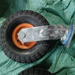 [KKTHN] Bánh Hơi 350-4 Đường Kính 25Cm Xoay 360 Và Cố Định Cho Xe Đẩy, Xe Kéo Hàng Giảm Xóc Siêu Êm Chống Ồn 4