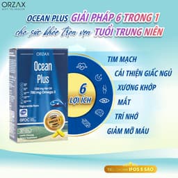 Omega 3 Ocean Plus Tinh Khiết Đậm Đặc ORZAX Nhập Khẩu Châu Âu Giúp Hỗ Trợ Não Bộ, Mắt, Tim Mạch 30 Viên 7
