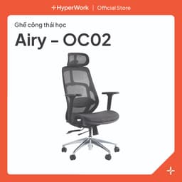 Ghế công thái học HyperWork Airy lưng lưới AeroMesh tay vịn 3D ngả lưng tựa đầu điều chỉnh 1