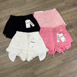 Quần Short Jean Nữ Lộ Lòi Túi Lai Gấp ,Quần đùi nữ lòi túi chất jean cotton mềm mịn 8
