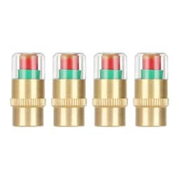 Bộ 4 Van Cảnh Báo Áp Suất Lốp Lõi Đồng Xe Máy, Ô Tô, Theo Dõi Áp Suất Bánh Xe Với 3 Màu Kèm Con Tán Và Cờ Lê Lắp Ráp 4