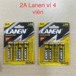 vỉ 4 viên Pin nhỏ AAA (3A)/ Pin to AA/ (2A) Lanen 2