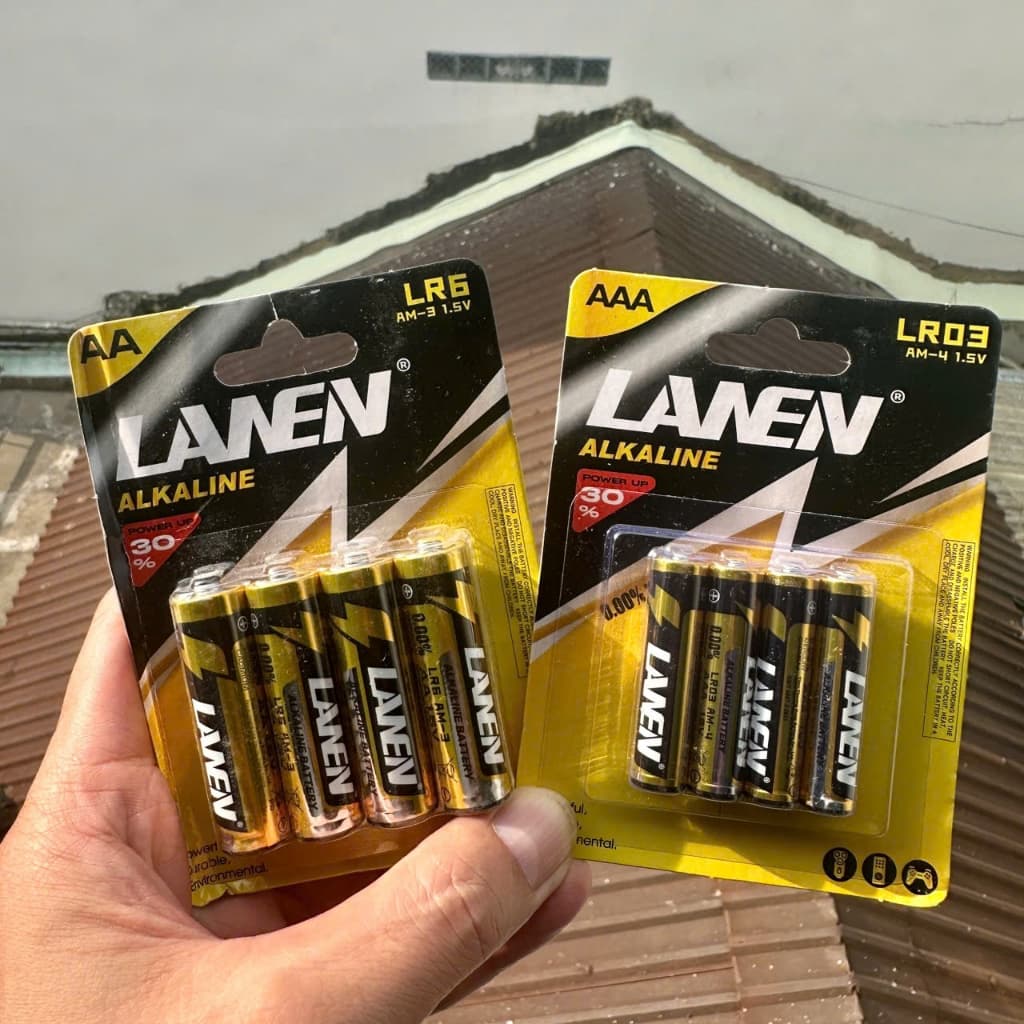 vỉ 4 viên Pin nhỏ AAA (3A)/ Pin to AA/ (2A) Lanen