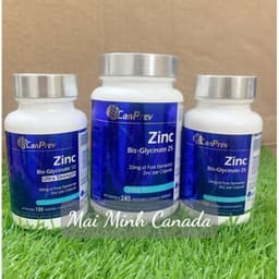 (Bill Canada) Viên uống Zinc25 Bis.Glycinate 25 và Zinc50 Ultra Strength CanPrev 5