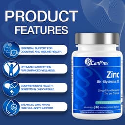 (Bill Canada) Viên uống Zinc25 Bis.Glycinate 25 và Zinc50 Ultra Strength CanPrev 7