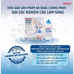 Muối Rửa Mũi Otosan Nasal Wash Chứa Natri Clorua, Natri bicarbonate Và Gyaluronan, Hộp 30 Gói 4