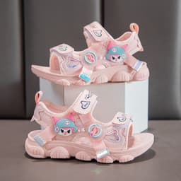 Sandal họa tiết korumi đế sóng quai dán đi học cho bé gái [8131] 4