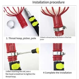 Giỏ hái trái cây dụng cụ giật hái trái cây lồng vặt hoa quả trên cao tiện lợi HT-shopls 4
