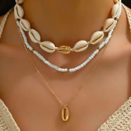 Bộ 3 Vòng Cổ Nữ Vỏ Sò Ốc Vintage Bohemian - Quà Tặng Vibe Ocean Charm, Set Handmade Độc Đáo, Tinh Tế Nhẹ Nhàng 4
