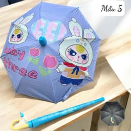 Ô Dù Hình Kuromi, Melody, Baby three, NaTra Cán Dài Tặng Kèm Còi  Màu Hồng, Màu Tím Cho Bé Gái - Ô Dù Trẻ Em Cao Cấp 3