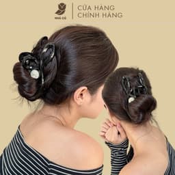 Kẹp Tóc Thạch Chữ Thập Đính Ngọc NHÀ CÚ Kẹp Bấm Càng Cua Phong Cách Tiểu Thư Sang Trọng Thanh Lịch 5976 5