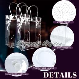 combo 10🔥[FLASH SALE] Túi Tote PVC Trong Suốt - Đựng Quà Giáng Sinh, Mỹ Phẩm, Sách | Size S-M-L-XL 5