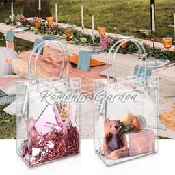 combo 10🔥[FLASH SALE] Túi Tote PVC Trong Suốt - Đựng Quà Giáng Sinh, Mỹ Phẩm, Sách | Size S-M-L-XL 2