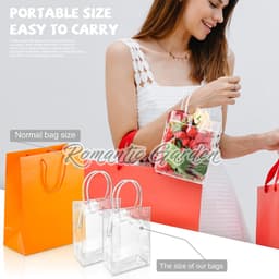 combo 10🔥[FLASH SALE] Túi Tote PVC Trong Suốt - Đựng Quà Giáng Sinh, Mỹ Phẩm, Sách | Size S-M-L-XL 6