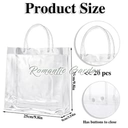 combo 10🔥[FLASH SALE] Túi Tote PVC Trong Suốt - Đựng Quà Giáng Sinh, Mỹ Phẩm, Sách | Size S-M-L-XL 9