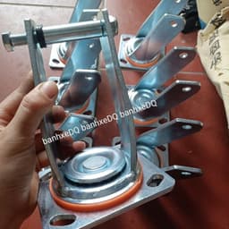 [KKTHN] Càng Bánh Xe Đẩy Dày 5.5 Ly Cho Bánh Xe Đường Kính D150, D200 Siêu Tải Trọng 1