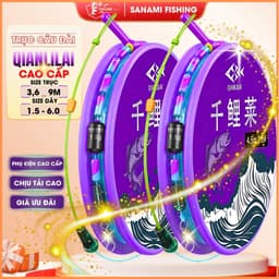 [CHÍNH HÃNG QIANLILAI] Trục Câu Đài Qianlilai Buộc Sẵn Tàng Hình Cao Cấp Trục Săn Hàng Màu Tím DT08 1