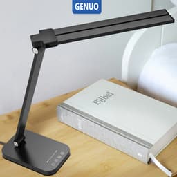 GENUO Đèn bàn bảo vệ mắt cho học sinh LED,thân đèn bằng hợp kim nhôm,có thể gập lại và xoay,chiếu sáng trong 4-6 giờ 1