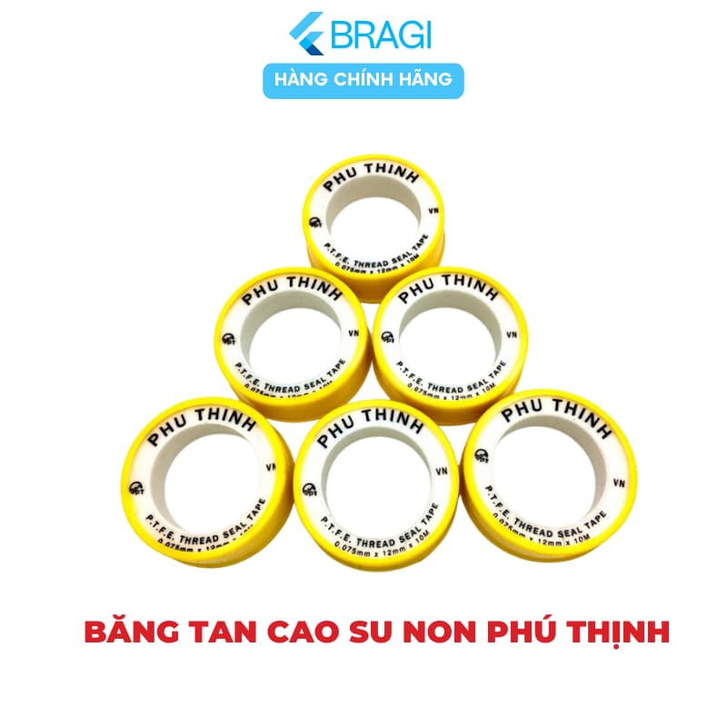 Băng tan, băng cuốn ống nước - Cao su non chính hãng Phú Thịnh 10m- Phụ kiện máy lọc nước RO