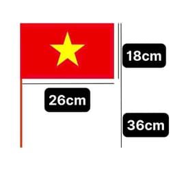 Combo 10 cái Cờ vẫy cầm tay vải phi bóng đẹp khai giảng in 1 mặt, in 2 mặt 9