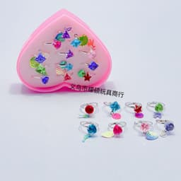 Khay 12 Hộp Nhẫn Nhiều Màu Sắc Cho Bé(144 Chiếc) Đồ Chơi Nhẫn Đeo Tay Cho Bé Gái 3