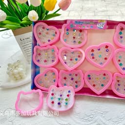 Khay 12 Hộp Nhẫn Nhiều Màu Sắc Cho Bé(144 Chiếc) Đồ Chơi Nhẫn Đeo Tay Cho Bé Gái 4