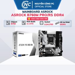 Mainboard Asrock B760M Pro/Rs DDR4 ( có bản WIFI ) - BH chính hãng 36 Tháng 2