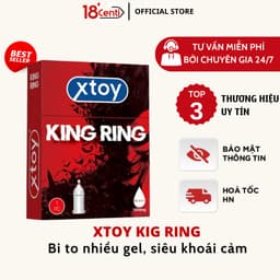 Bao cao su gai XTOY KING RING gai lớn, bcs siêu bi gai, nhiều gel bôi trơn, hương dâu - OMIHEATLTH SHOP 1