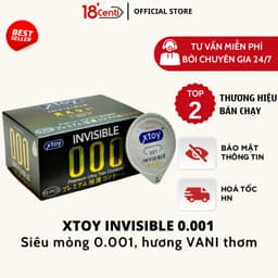 Hộp 10 Bao cao su XTOY siêu mỏng 001, nhiều gel, kéo dài thời gian, dưỡng chất Hyaluronic Acid làm se khít  - Health 1