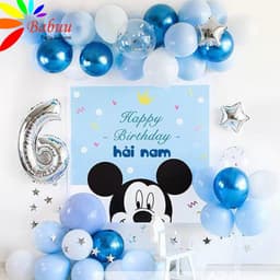 Phông banner, back drop trang trí sinh nhật cho bé trai bé gái ( in tên theo yêu cầu ) 1