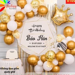 Phông banner, back drop trang trí sinh nhật cho bé trai bé gái ( in tên theo yêu cầu ) 2