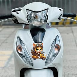 Sticker Biker Cat Cute - Dán Xe Máy, Trang Trí Laptop, Điện Thoại, Chống Nước, Chống Xước. 4