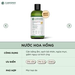Nước cân bằng không cồn cho da mụn Caryophy Portulaca Toner 300ml 5