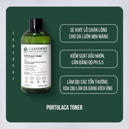 Nước cân bằng không cồn cho da mụn Caryophy Portulaca Toner 300ml 3