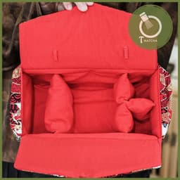 Túi vải lụa đựng đồ pha tra matcha có quai 5
