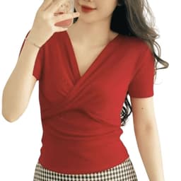 Áo Thun Nữ Bigsize Nhũ Kim Tuyến Xoắn Ngực Tay Ngắn Ôm Body Dễ Thương LiMo MS026 3