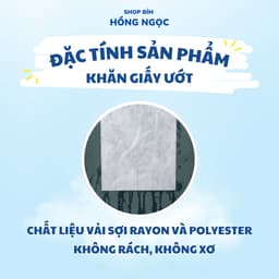 [1 Thùng 15 GÓI] Khăn ướt không mùi Anbeis - chứa tinh chất trà xanh an toàn cho da nhạy cảm 6