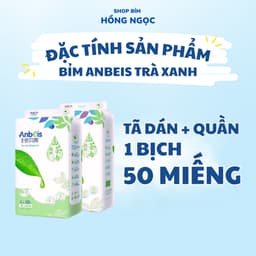 Tã Bỉm Dán/Quần ANBEIS ORGANIC Hàng Nội Địa Cao Cấp Đủ Size NB/S/M/L/XL/2XL/3XL 2