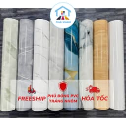 Cuộn Xốp PVC ( 60cm x 3m ) vân đá hoa cương sẵn keo tự dính, siêu đẹp chống thấm nước, phủ bóng 1