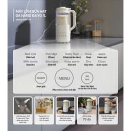 Máy làm sữa hạt đa năng Kaiyo KNM-411 dung tích 1000ml lưỡi dao 8 cánh- Thương Hiệu Nhật Bản 4