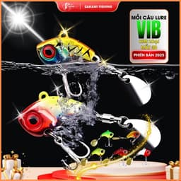 Mồi Câu Cá Giả VIB Lure Kim Loại Xoay Mắt 3D MO43 1