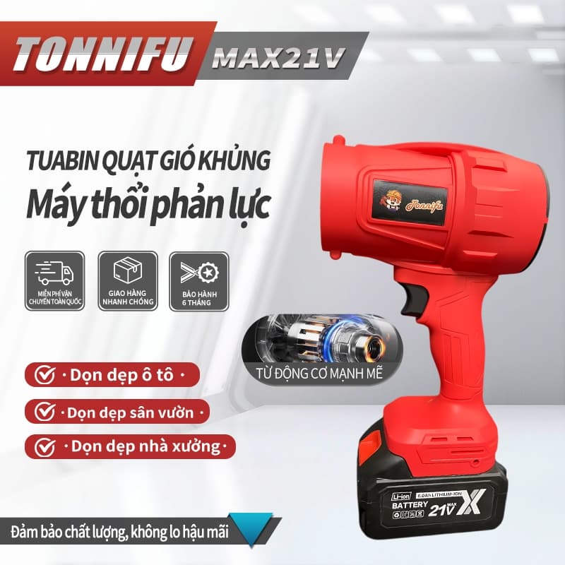 <NEW> Máy Thổi Phản Lực Turbofan Không Dây Động Cơ không Chổi Than, Thổi Lá, Máy Thổi Bụi 910-909, Chân Phổ Thông