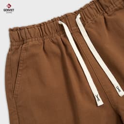 Quần short kaki nữ GENVIET JEANS chất thô cạp chun basic thoải mái mặc đi chơi du lịch 8906 7